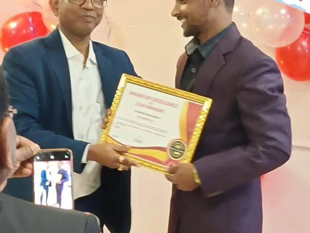Receiving an Award of Excellence